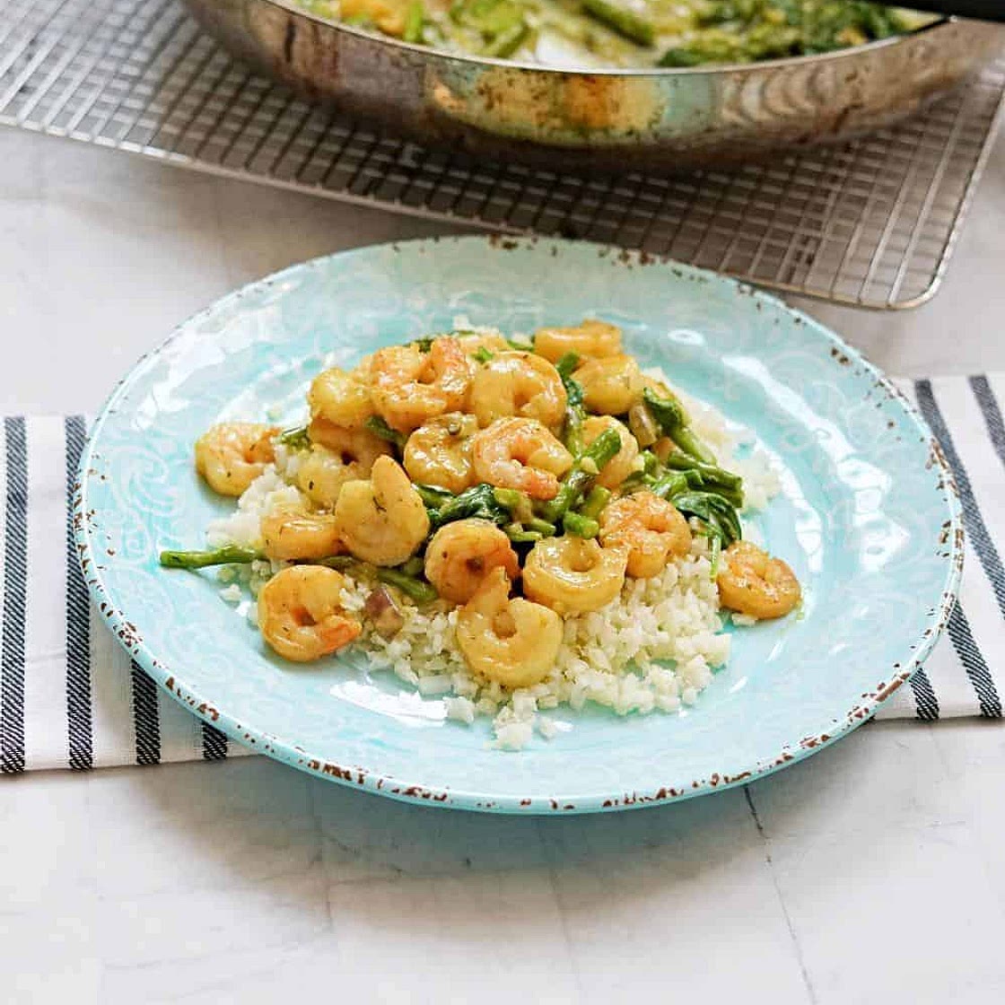Creamy Shrimp Vegetable Skillet (Paleo, AIP, GF, Whole 30)
