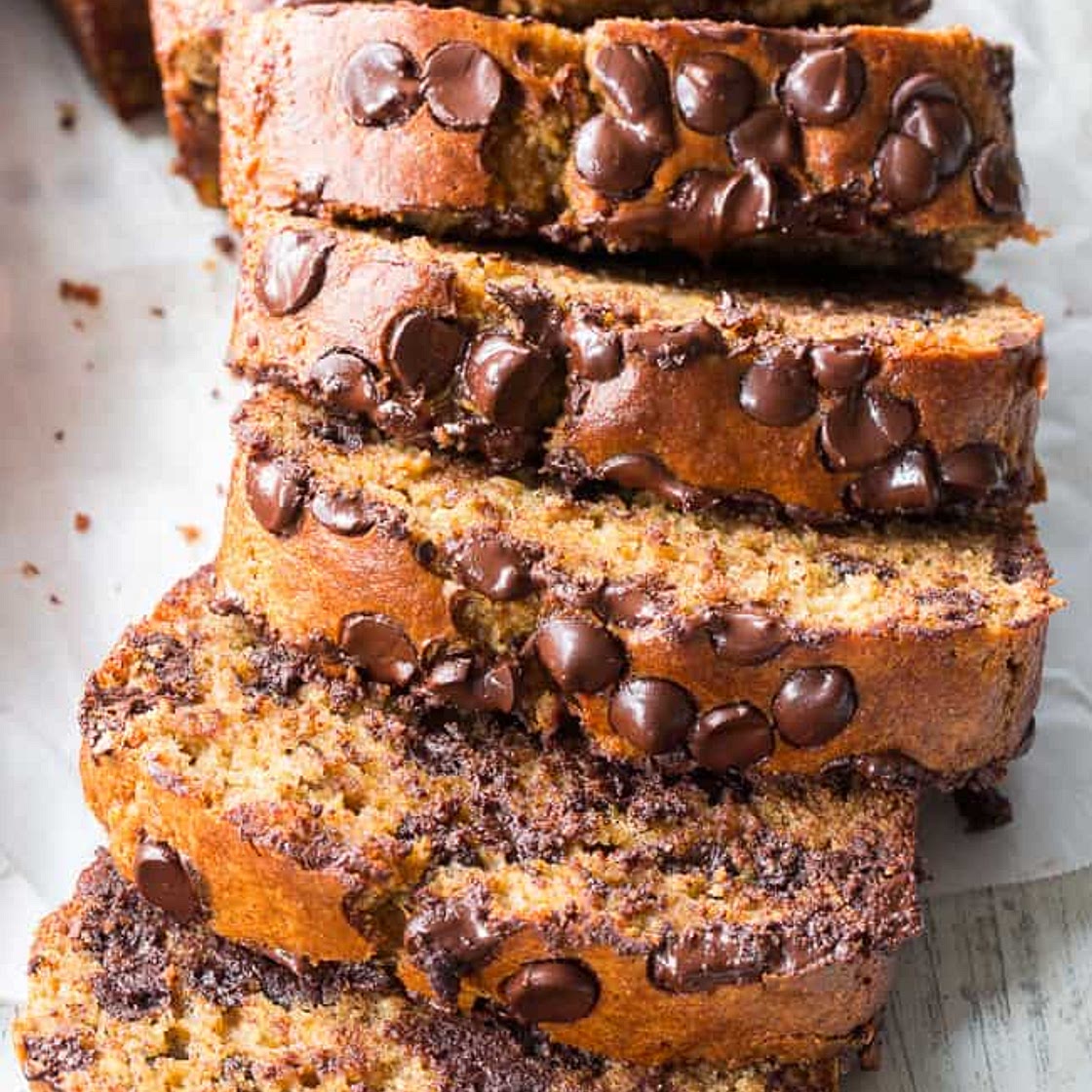 Paleo Chocolate Chip Banana Bread with Almond Butter