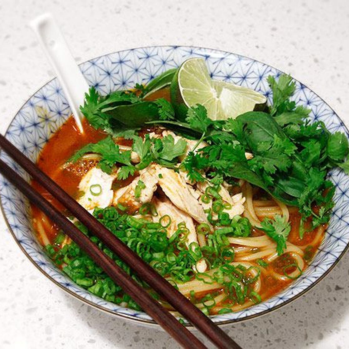 20-Minute Thai Red Curry Noodle Soup With Chicken Recipe