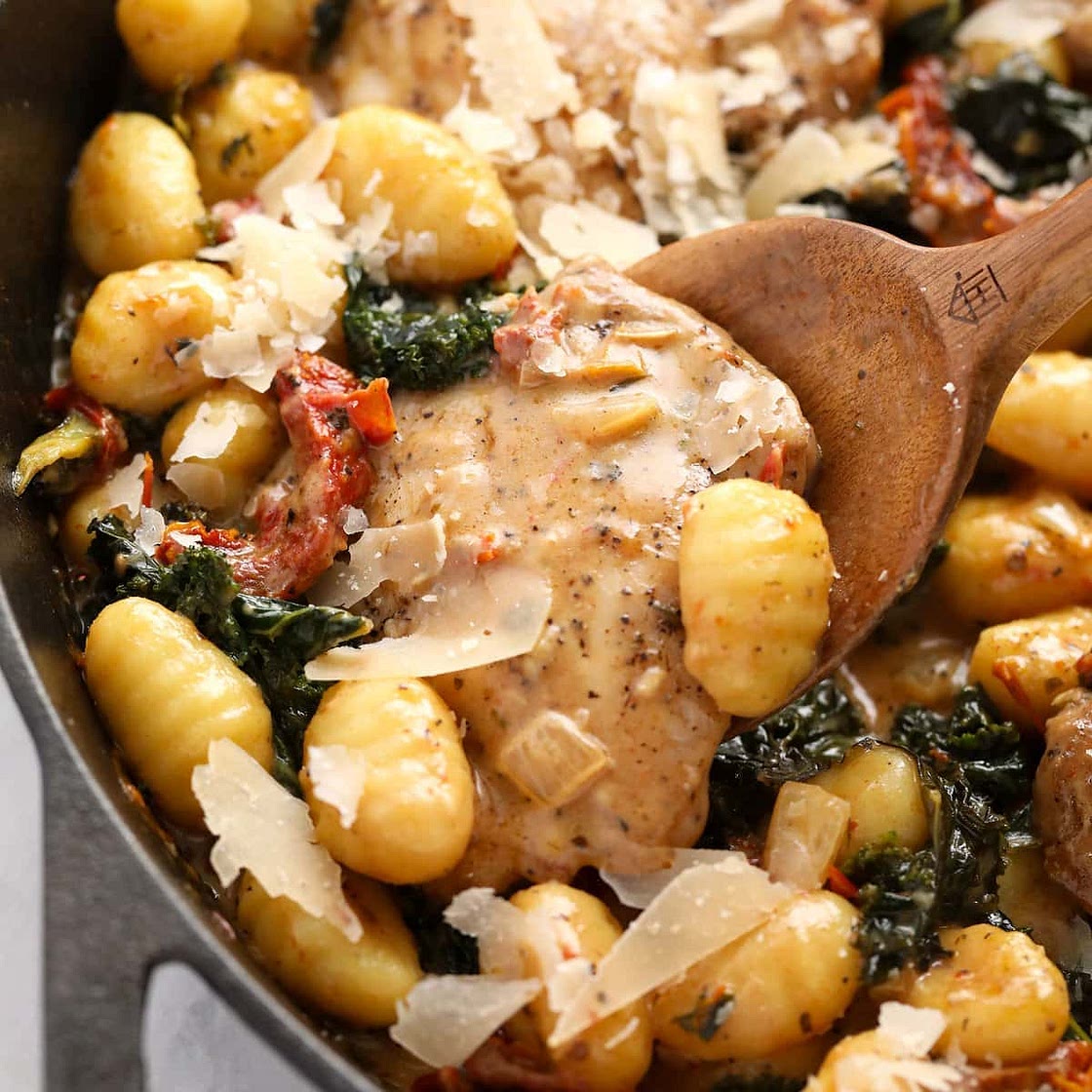 Creamy Tuscan Chicken and Gnocchi