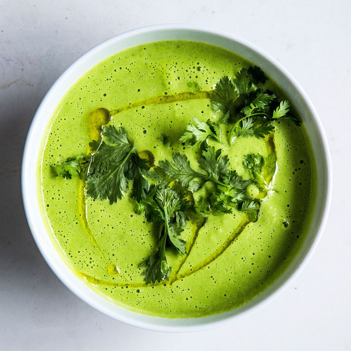 Cucumber-Tomatillo Gazpacho
