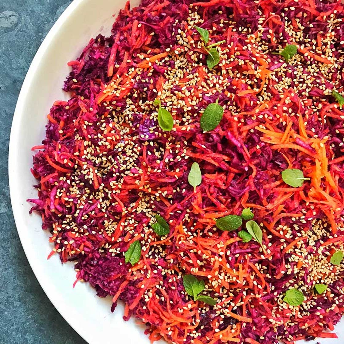 Thai carrot and red cabbage salad