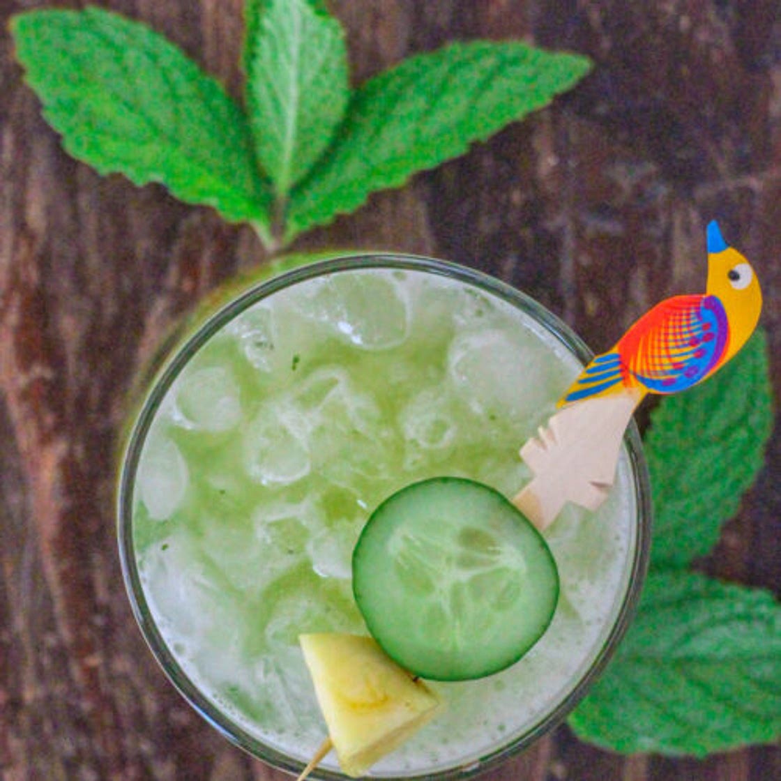 Agua de Piña con Pepino (Pineapple Agua Fresca with Cucumber)