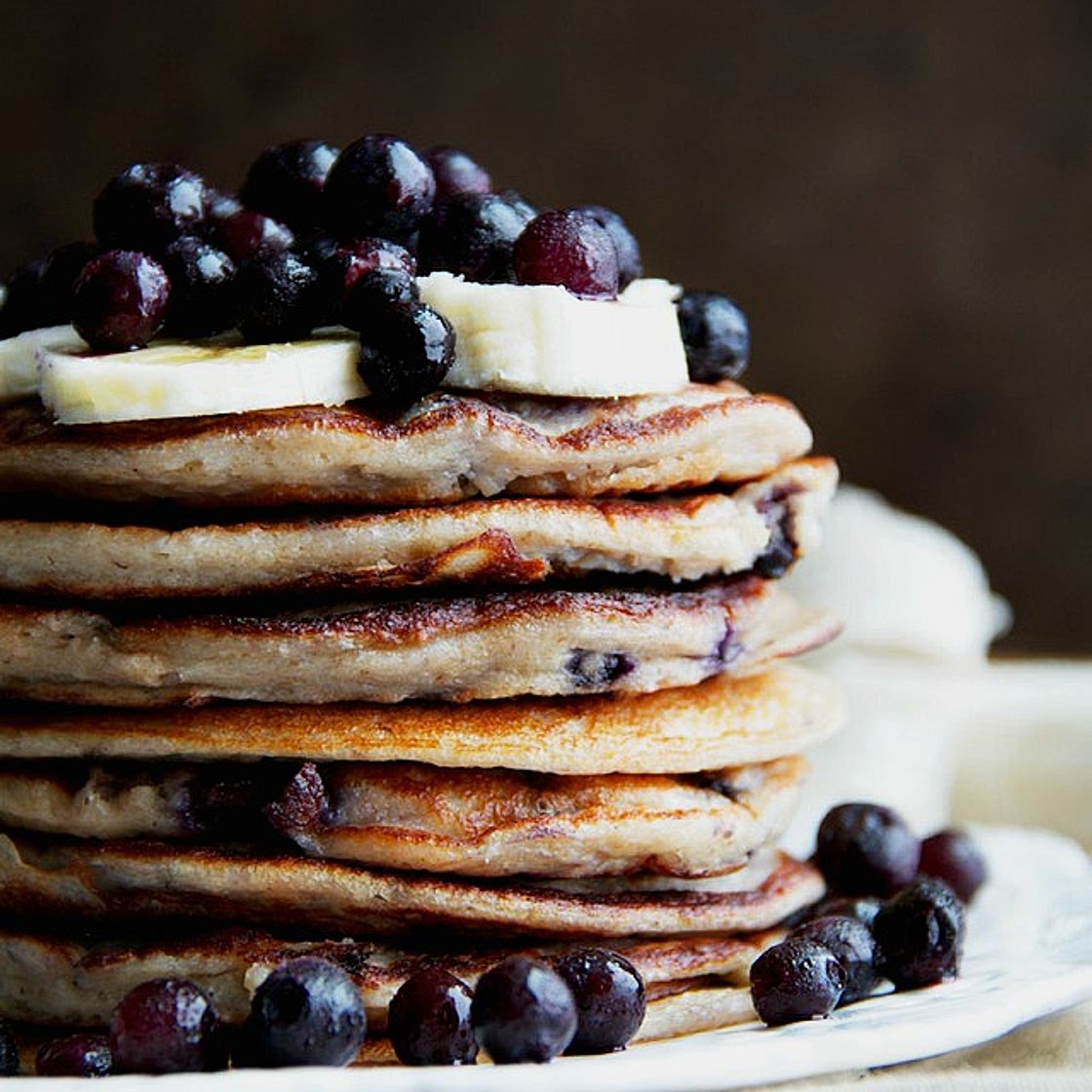 Blueberry Banana Greek Yogurt Pancakes