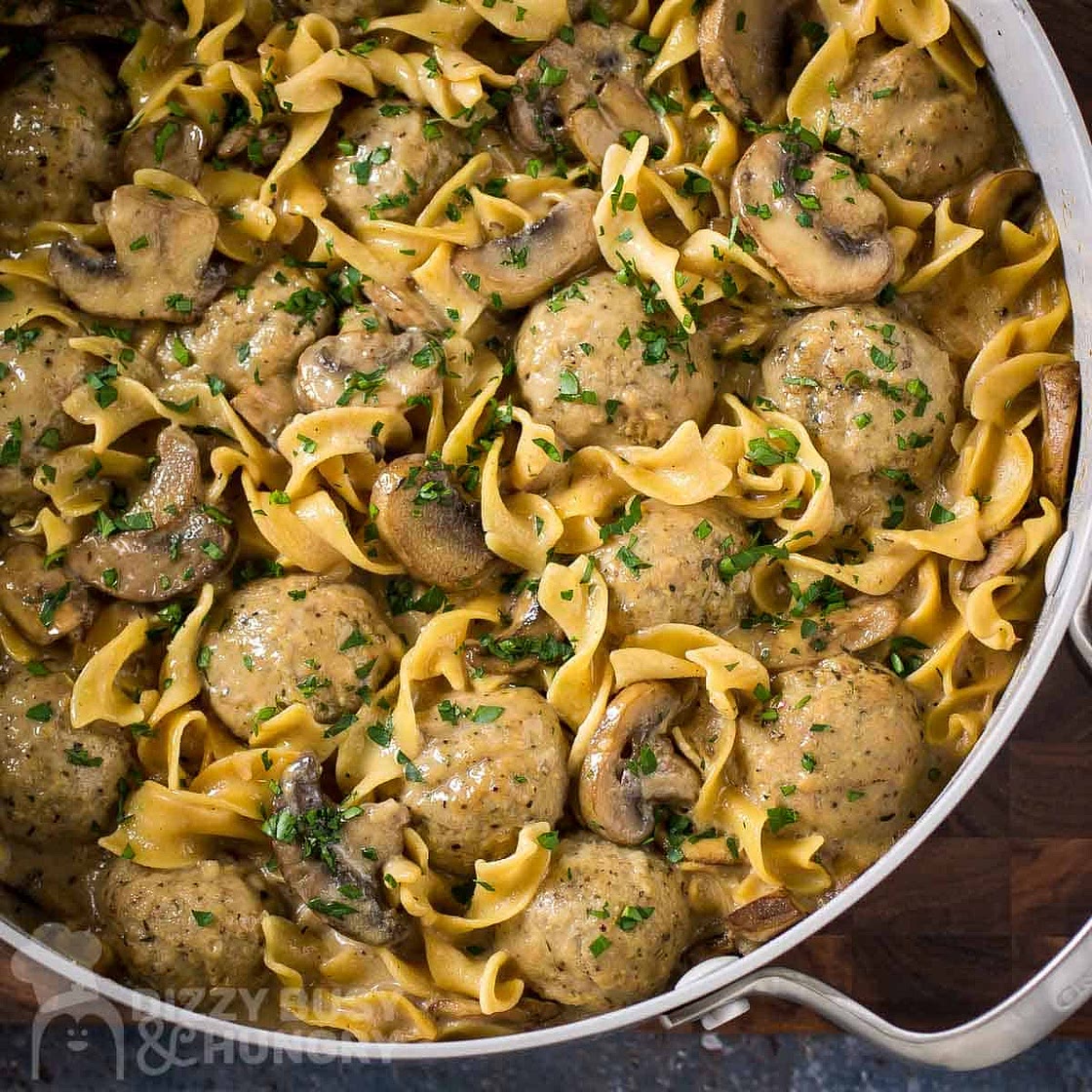 One Pot Meatball Stroganoff