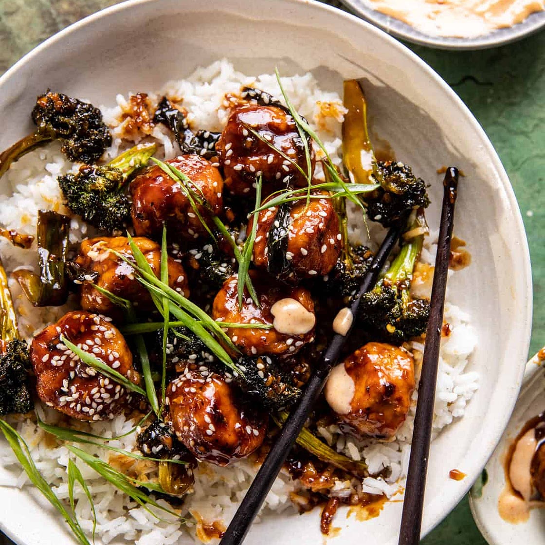 Weeknight Sticky Honey Garlic Meatballs