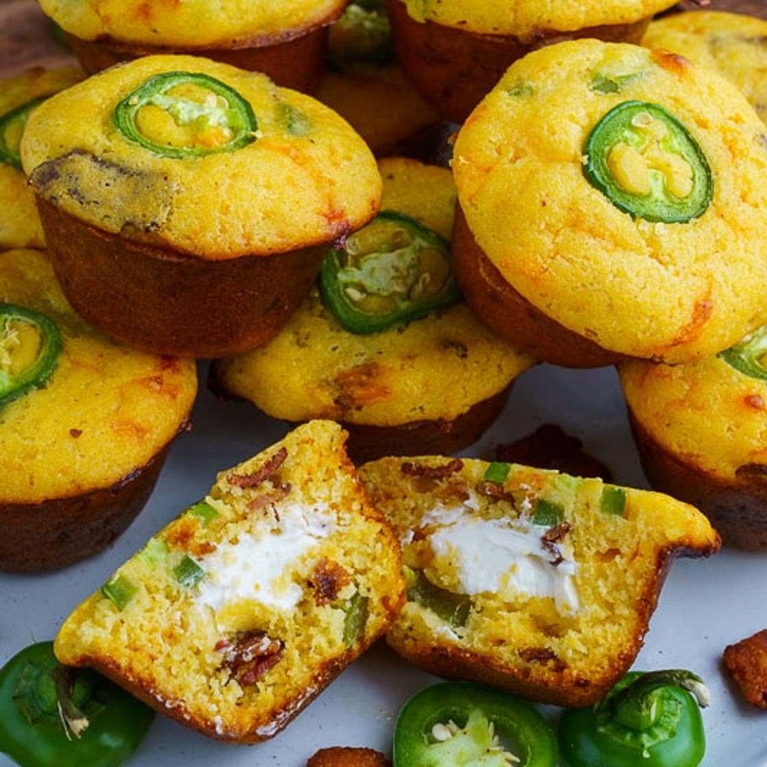 Jalapeno Popper Cornbread Muffins
