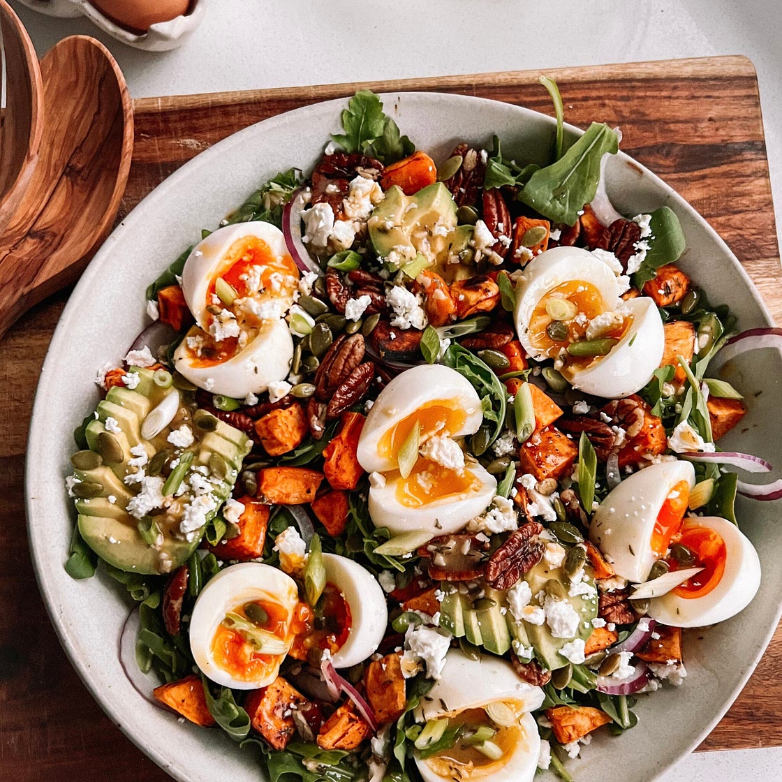 Harvest Salad With Soft-Boiled Eggs