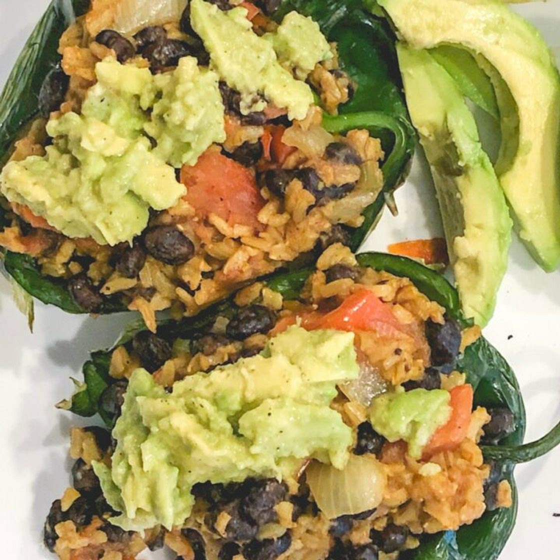 Vegan Stuffed Poblano Peppers - Daniel Fast Recipe