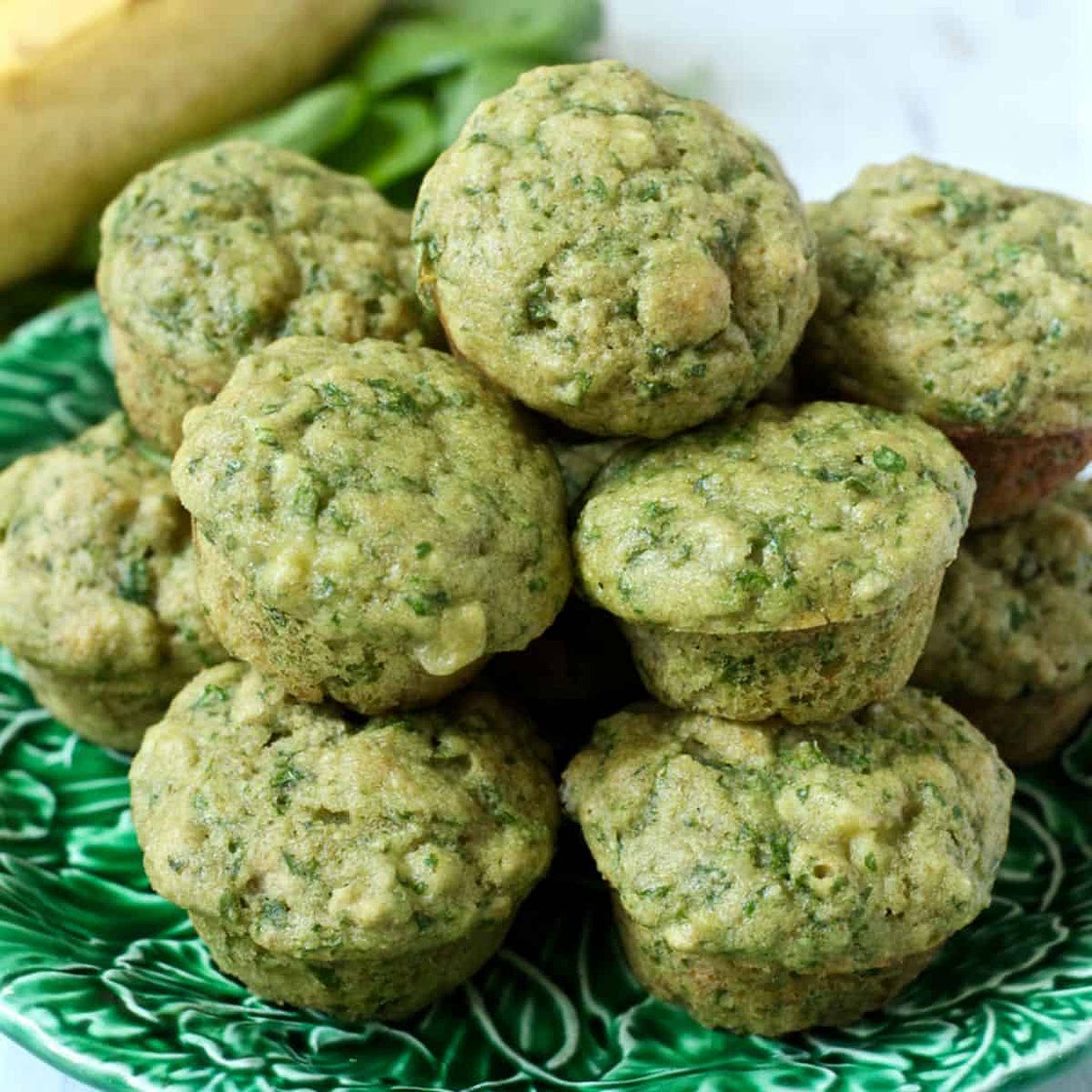 Spinach Banana Mini Muffins