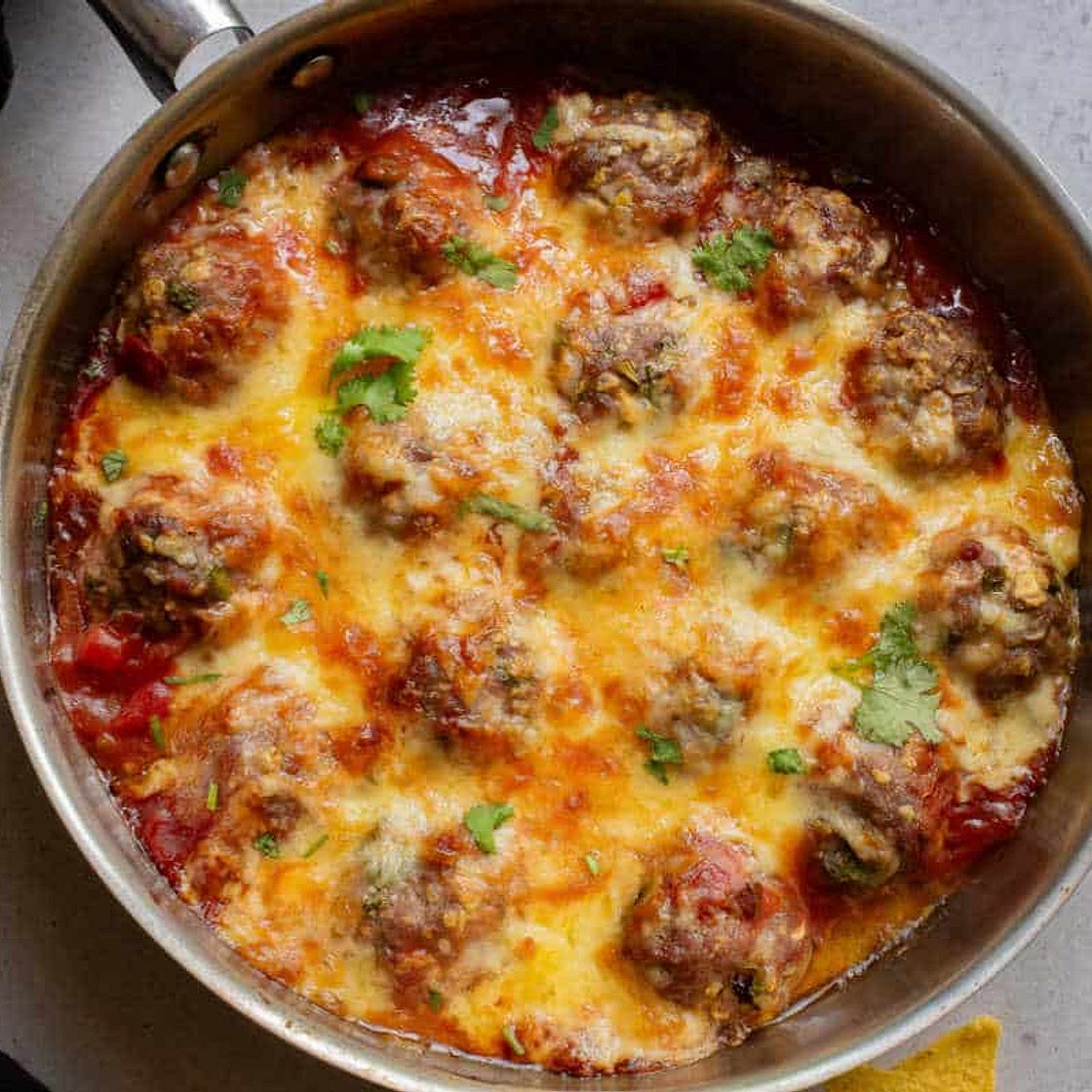 Baked Mexican Meatballs