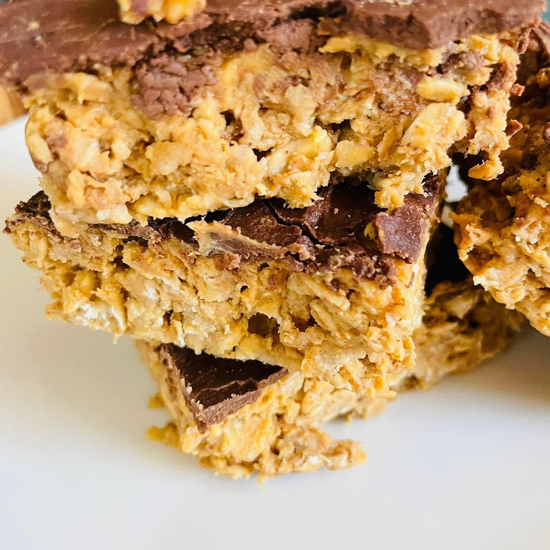Peanut Butter Oat Chocolate Bars