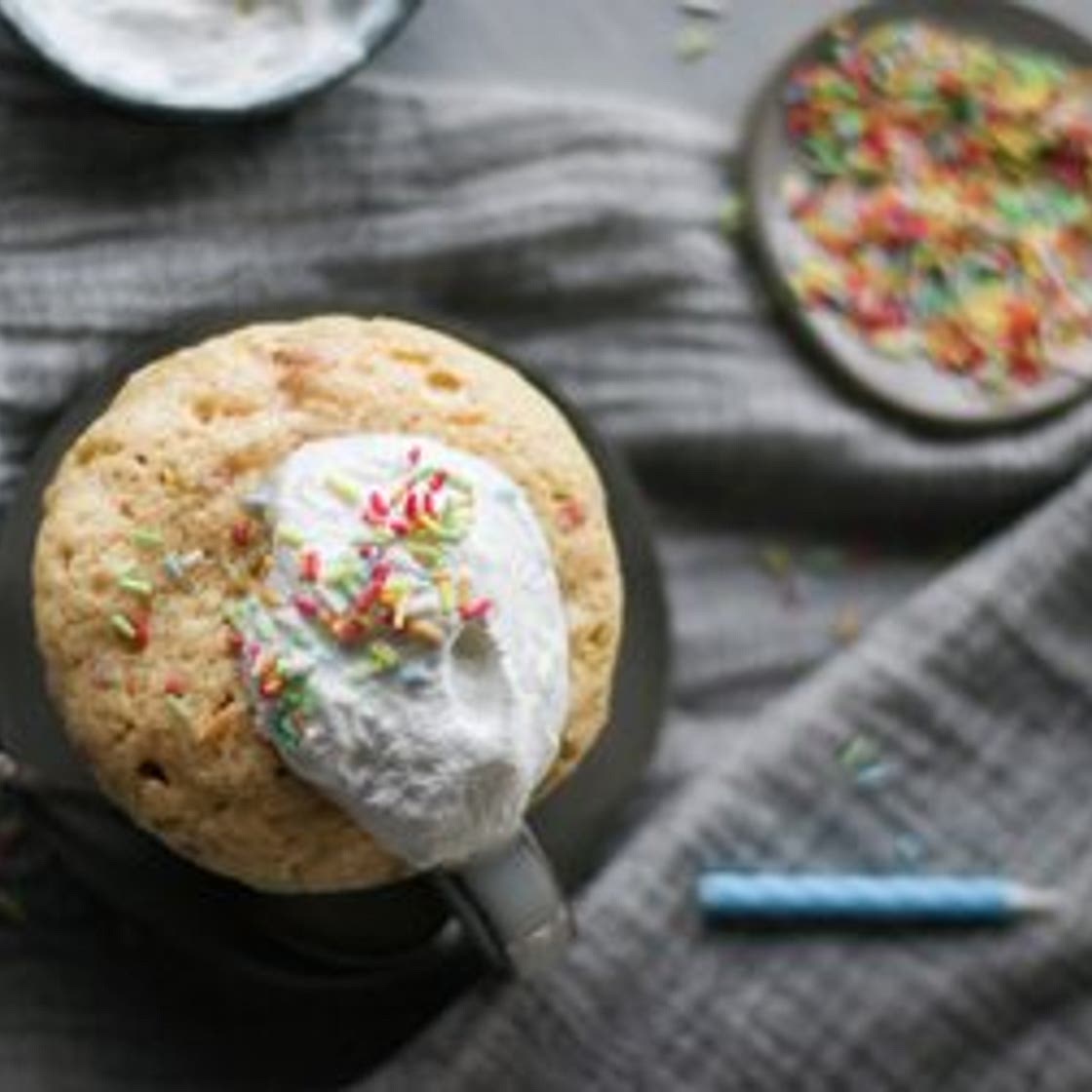 Vanilla Birthday Mug Cake