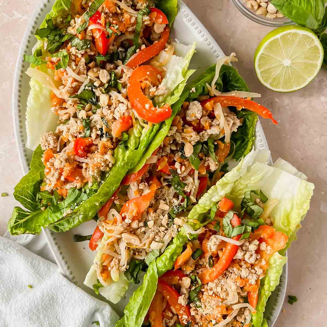 Thai Chicken Lettuce Wraps