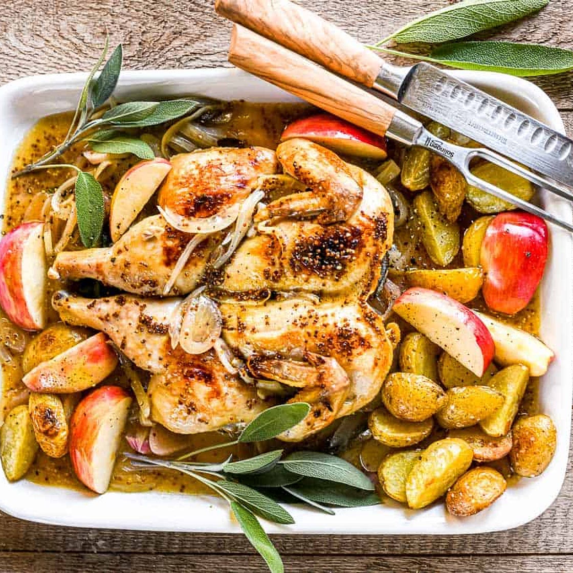 Cider Braised Chicken with Sage