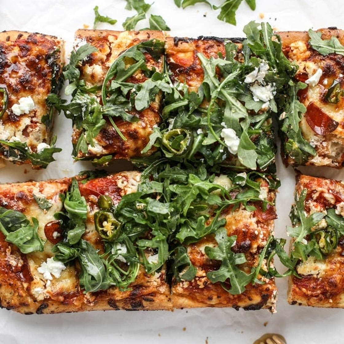 Hot Honey and Goat Cheese Pepperoni Pizza