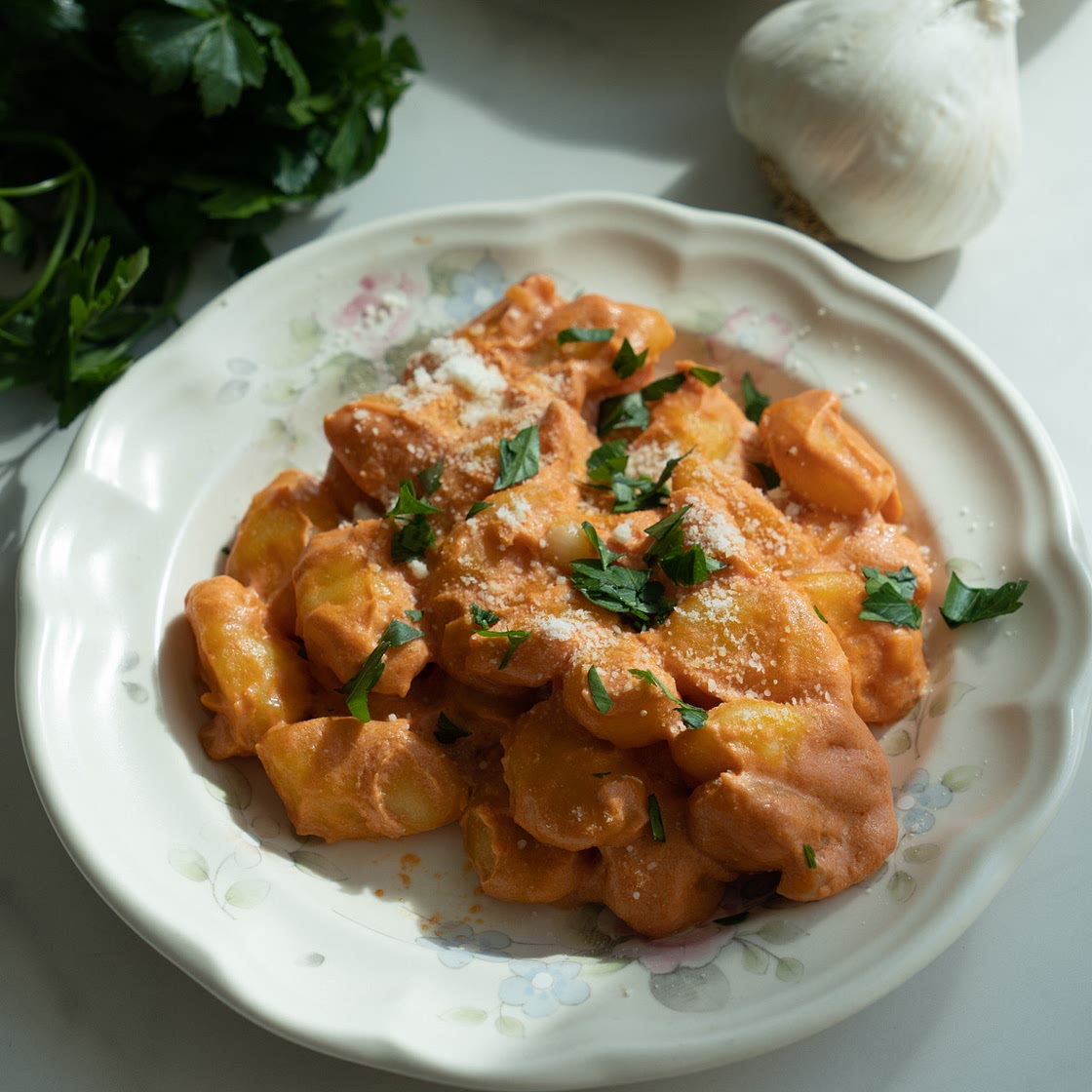 Tomato Gnocchi with Goat Cheese