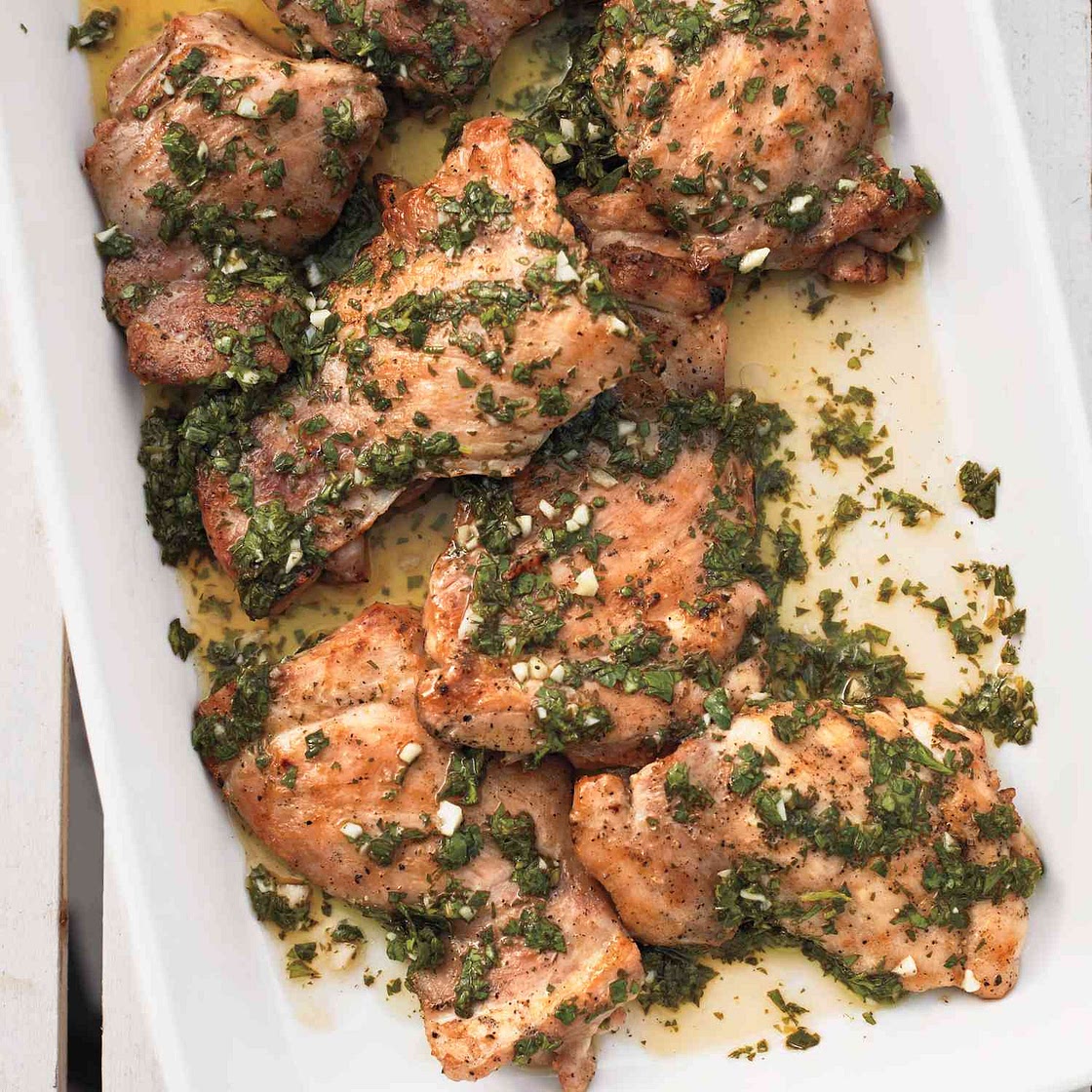 Grilled Marinated Chicken Thighs