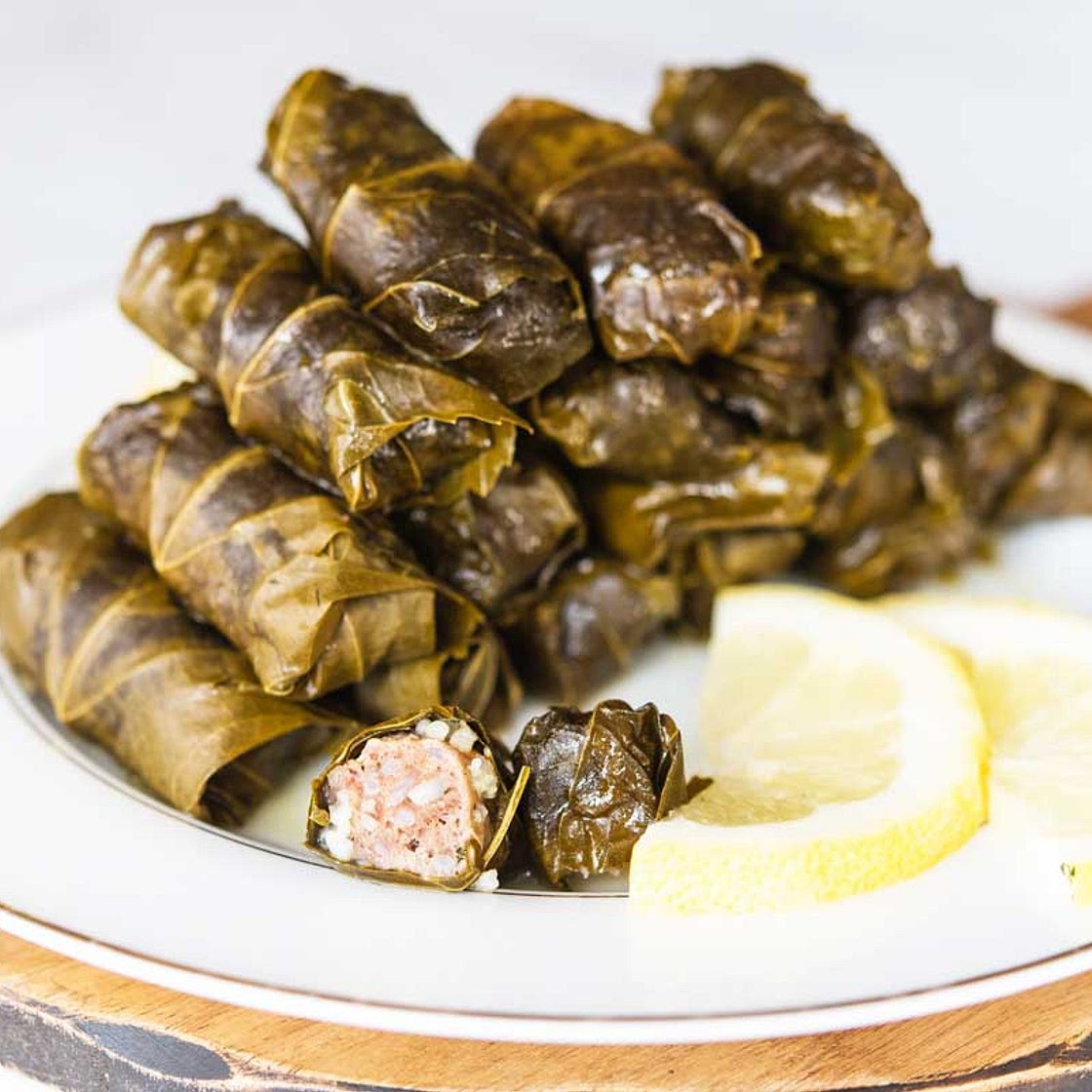 Lamb Stuffed Grape Leaves (Lebanese, Mediterranean)
