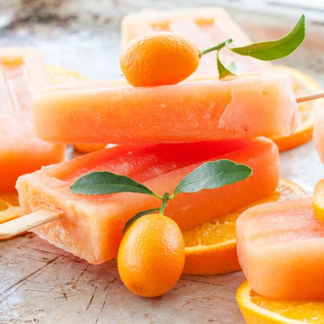 Orange Apple Popsicles