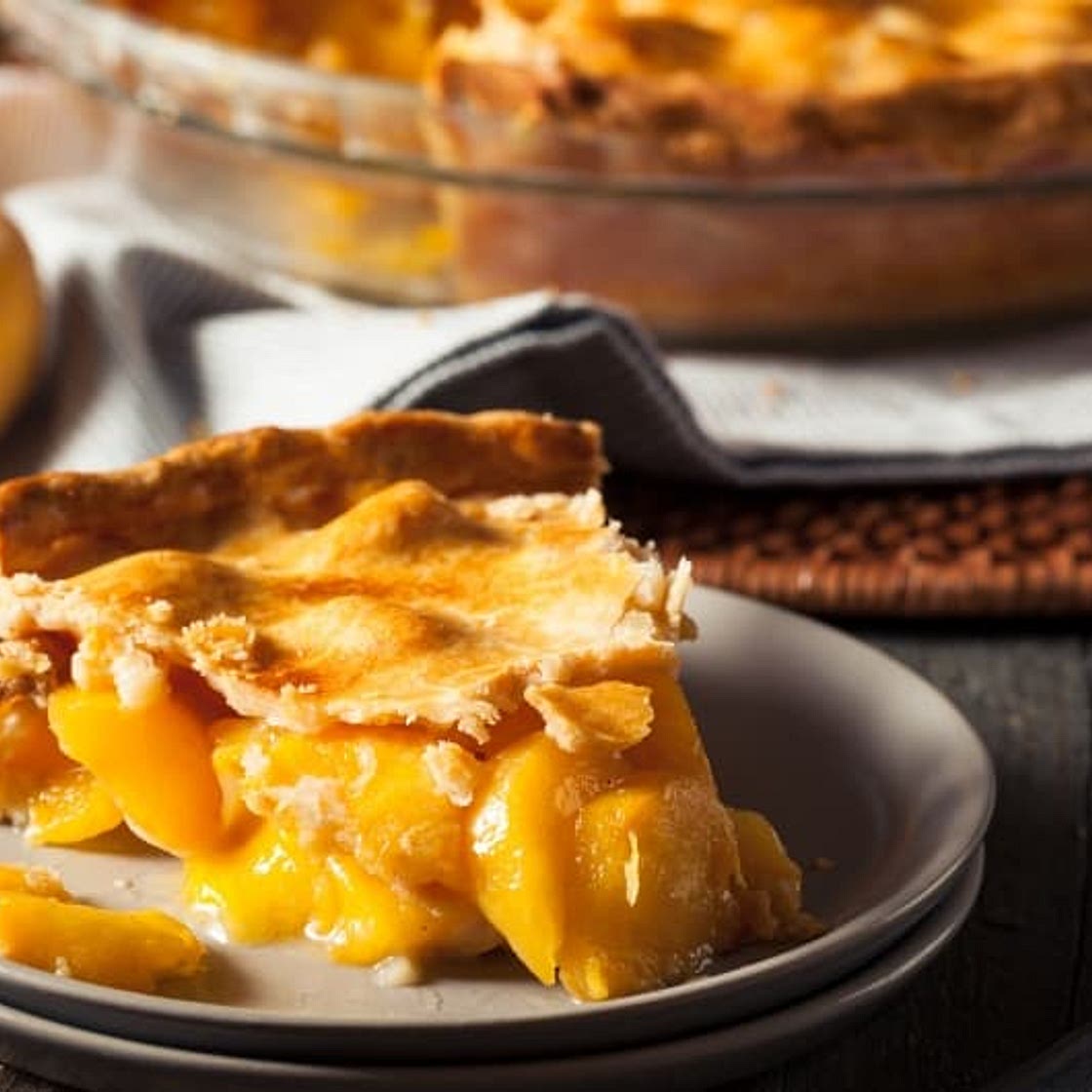 Classic Peach Pie (From Canned Peaches)