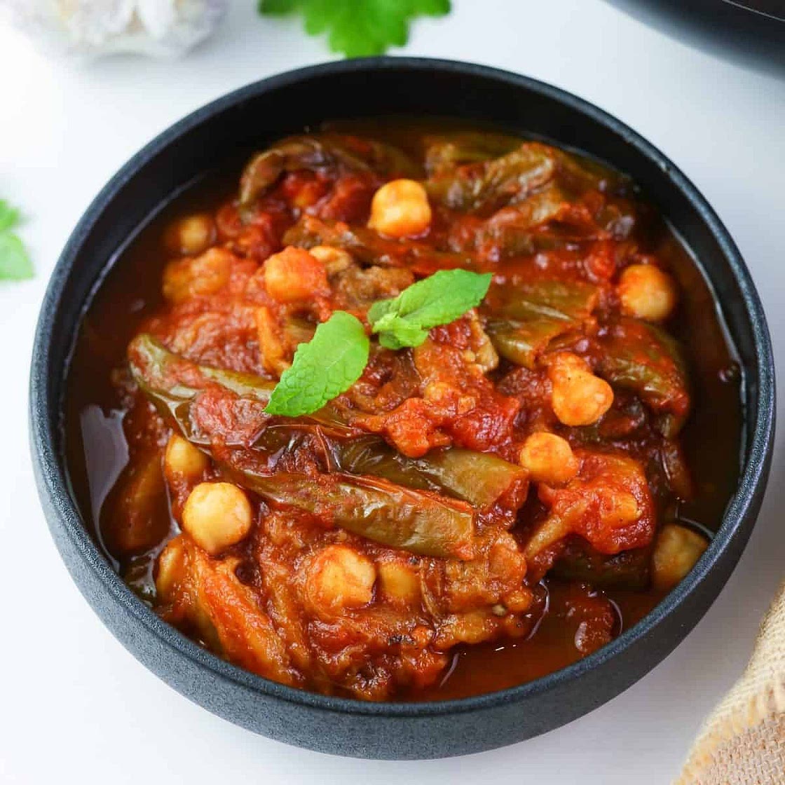 Lebanese Moussaka with Green Peppers