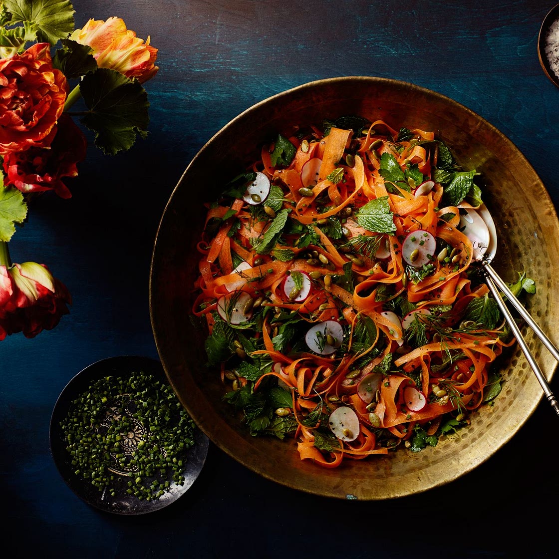 Shaved Carrot and Radish Salad With Herbs and Pumpkin Seeds