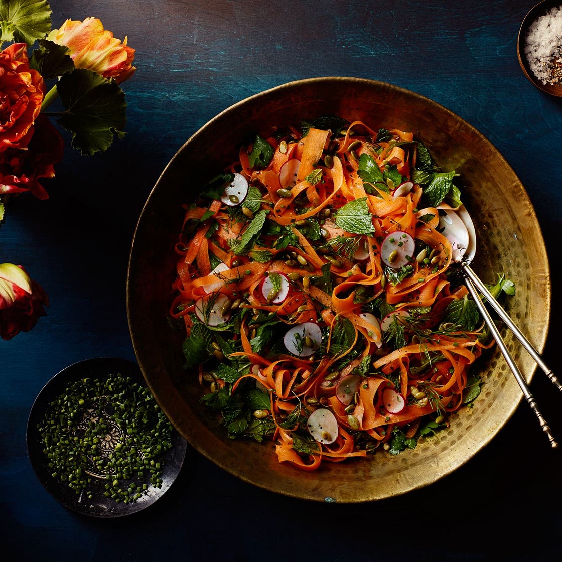 Shaved Carrot and Radish Salad With Herbs and Pumpkin Seeds
