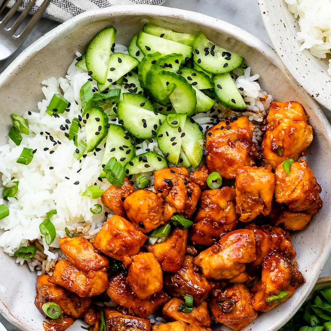 Korean Salmon Rice Bowl