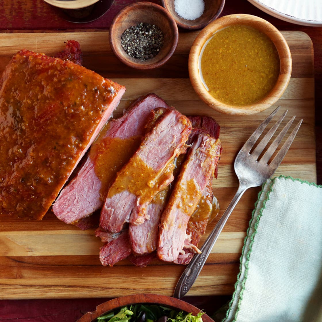 Brown Sugar and Mustard Glazed Corned Beef