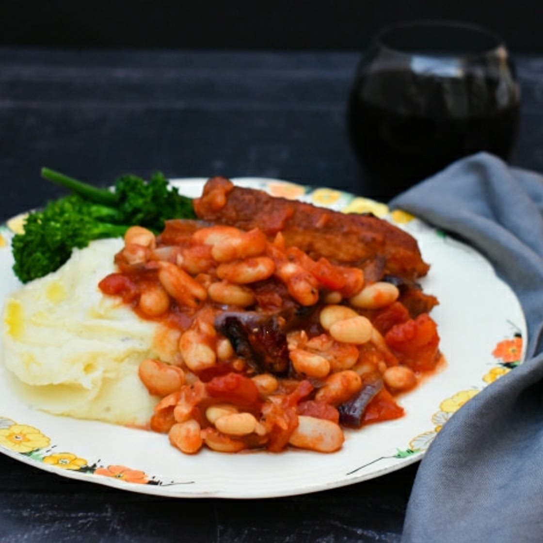 Veggie Sausage and White Bean Casserole