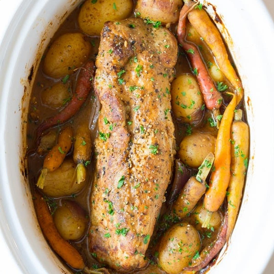 Crock Pot Pork Tenderloin with Vegetables