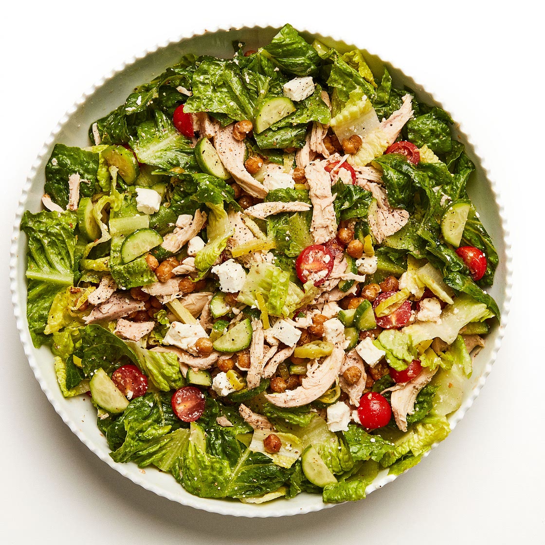 Chopped Dinner Salad With Crispy Chickpeas