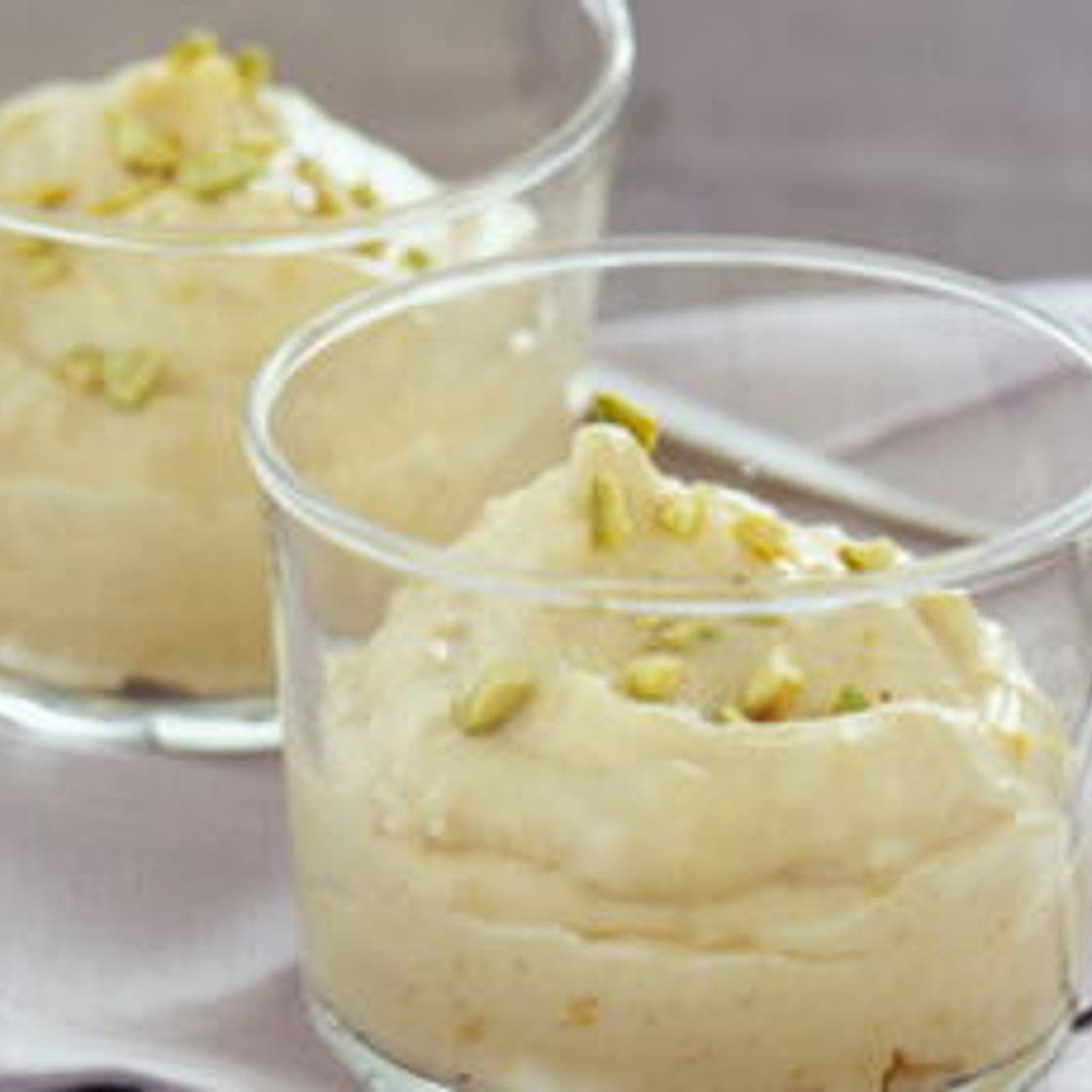 Mousse de ricotta aux abricots et aux pistaches