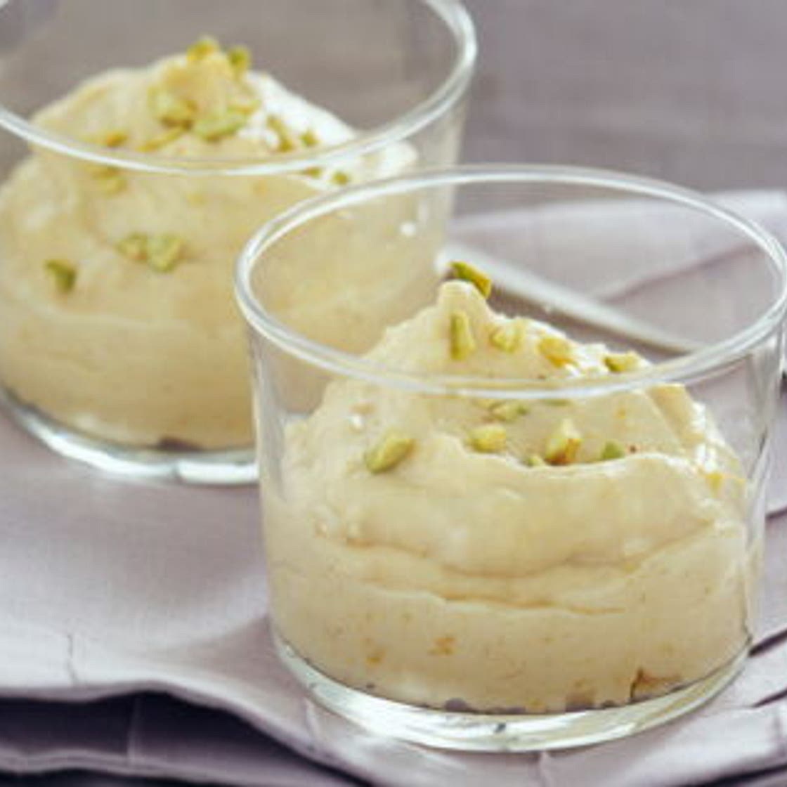 Mousse de ricotta aux abricots et aux pistaches