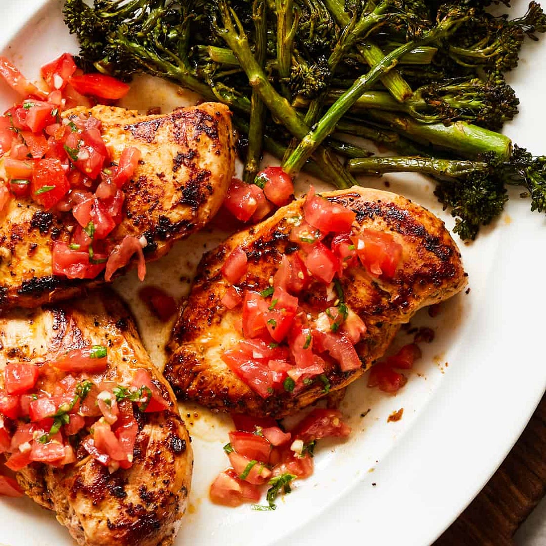 Bruschetta Chicken (Whole30, Paleo, Gluten-Free)