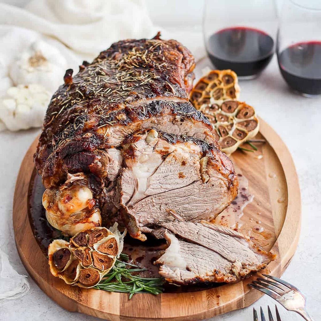 Roasted Rosemary Garlic Leg of Lamb