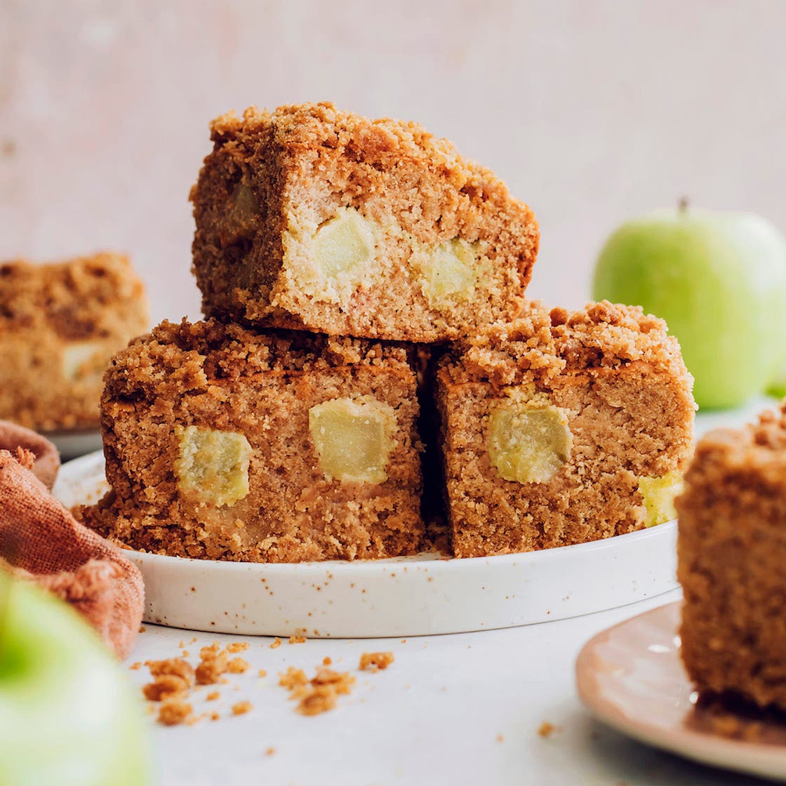 Easy Apple Coffee Cake (GF, Vegan)