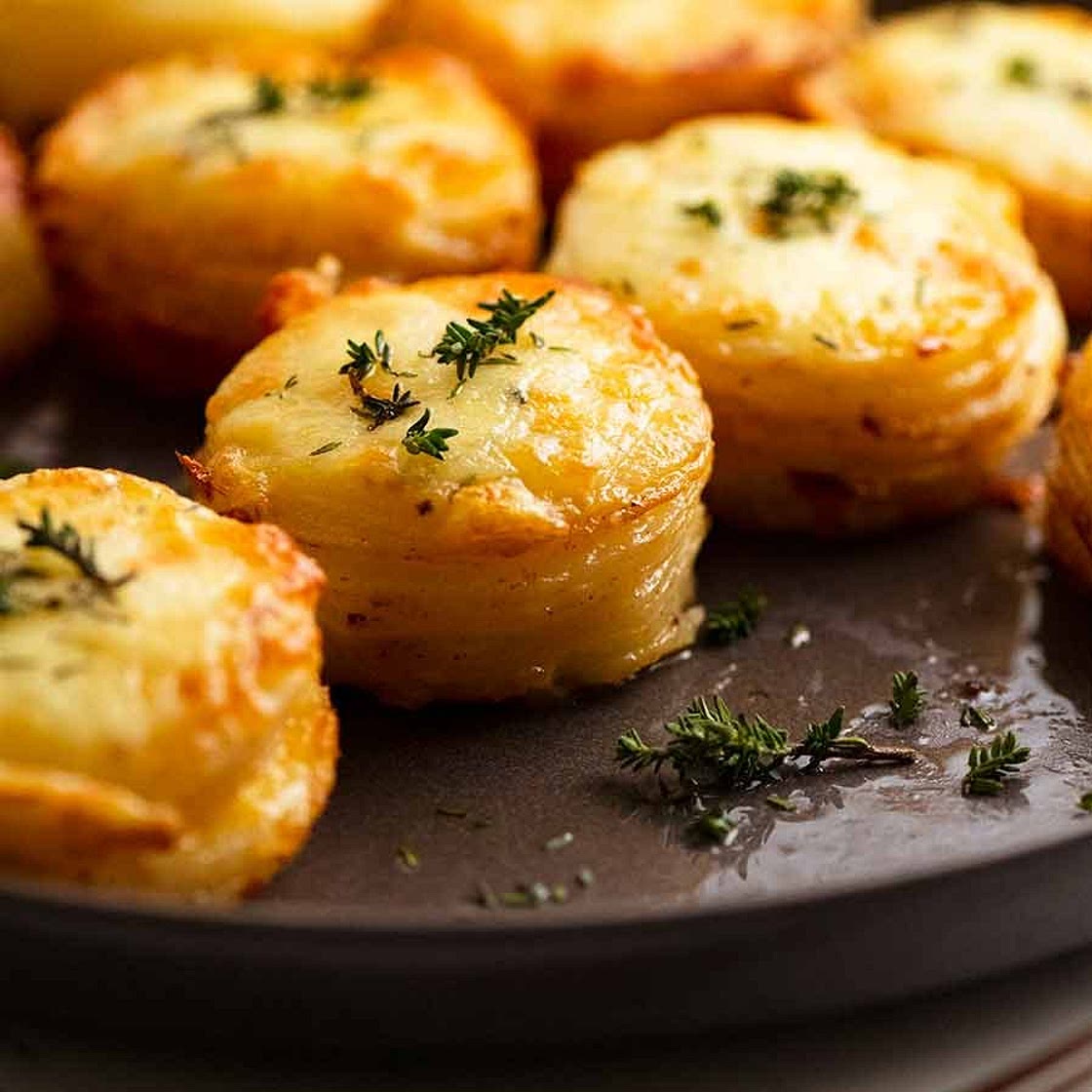Cheesy Potato Gratin Stacks (Muffin Tin)