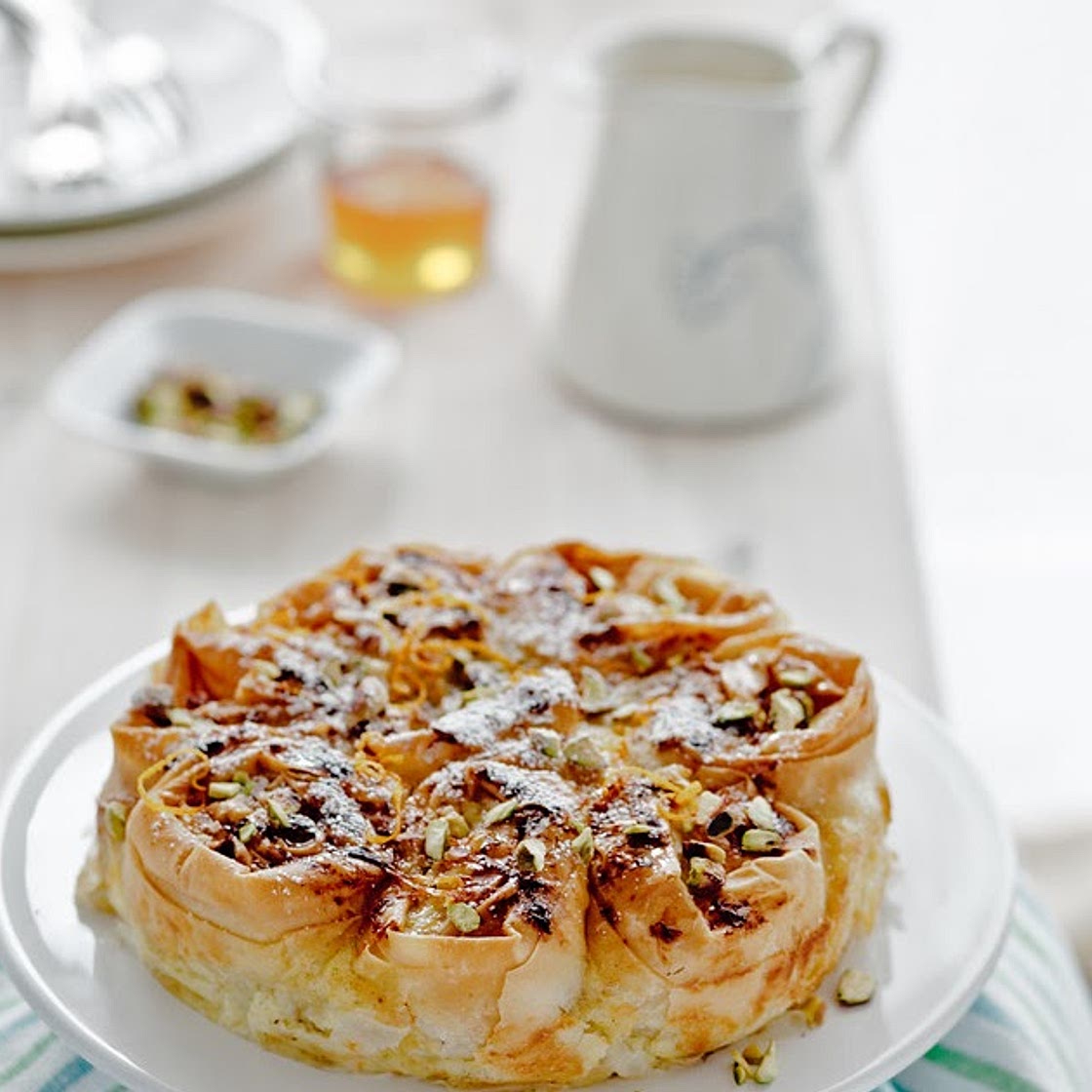 Greek-Style Creamy Custard Phyllo Pie