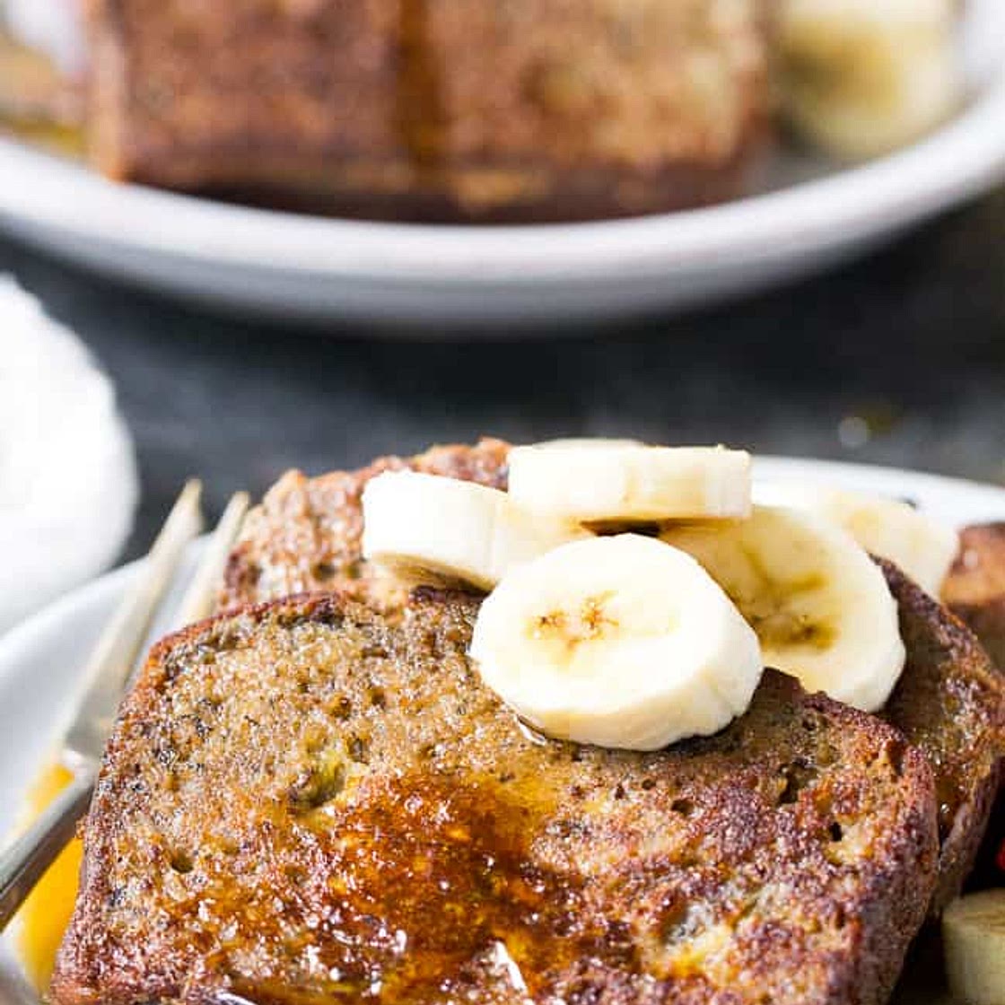 Banana Bread French Toast {Gluten-Free, Paleo}