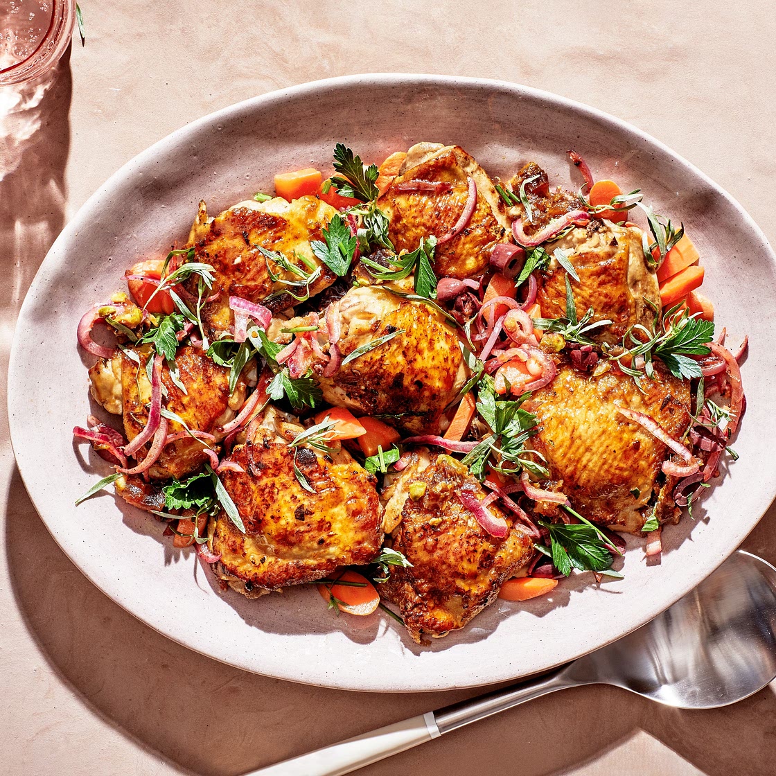 Olive-Brine-Marinated Chicken With Date Relish