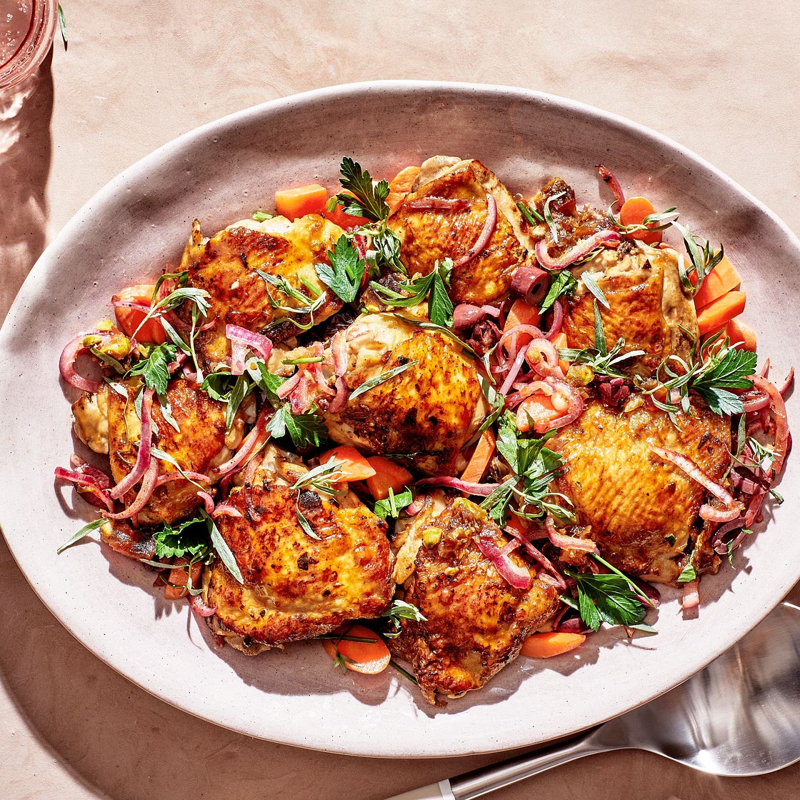 Olive-Brine-Marinated Chicken With Date Relish