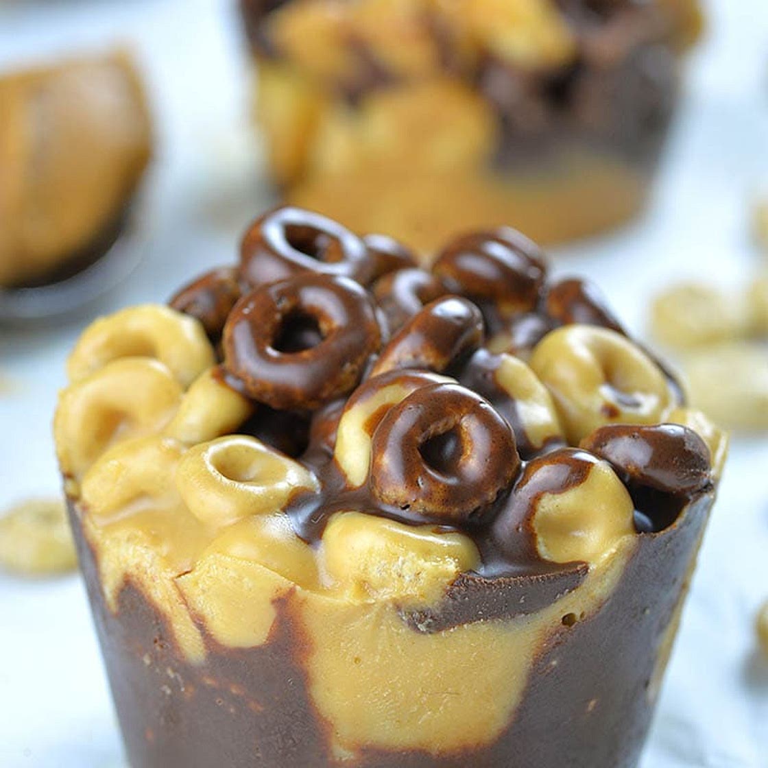 Chocolate Peanut Butter Cheerios Cups