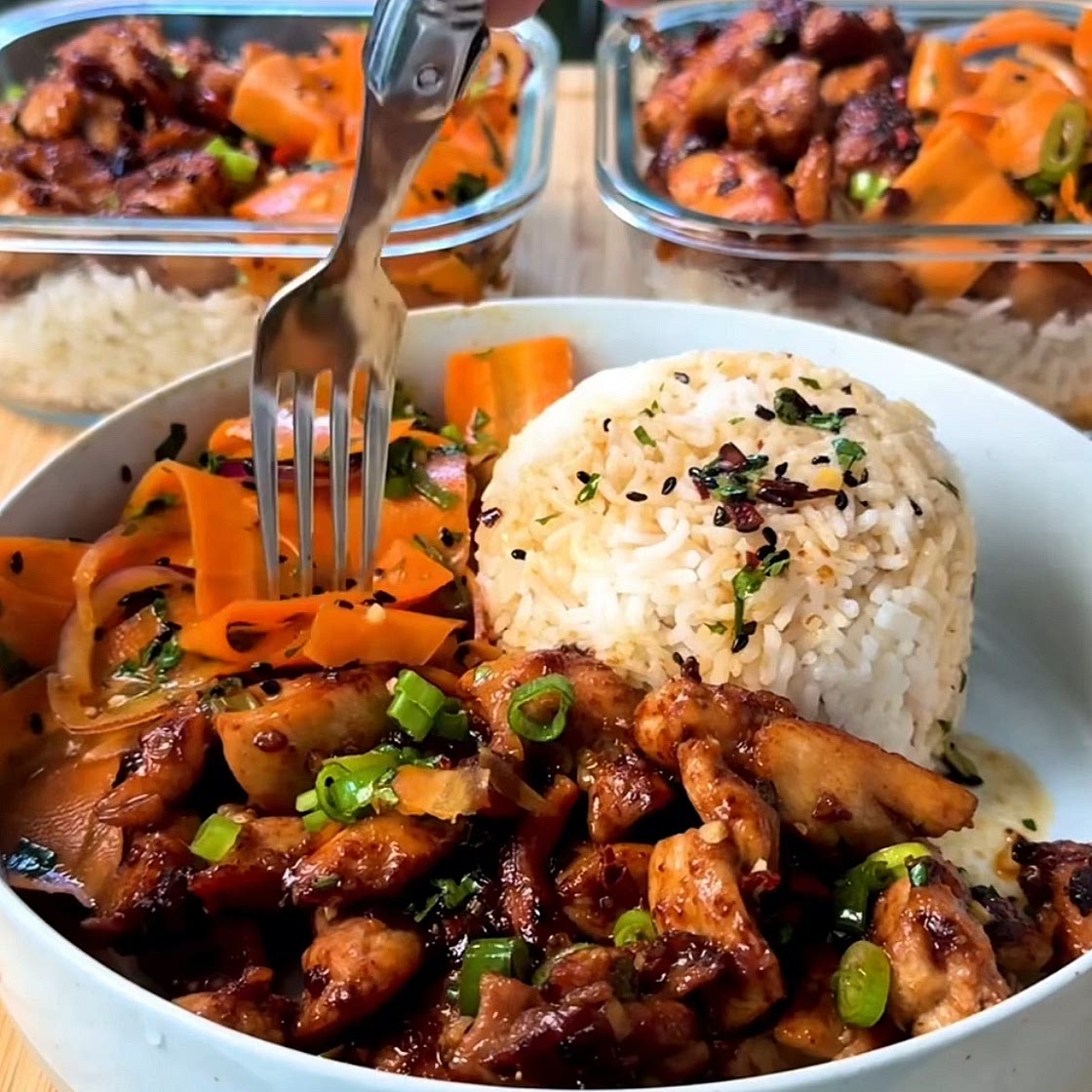 Lemongrass Chicken - mit Möhrensalat