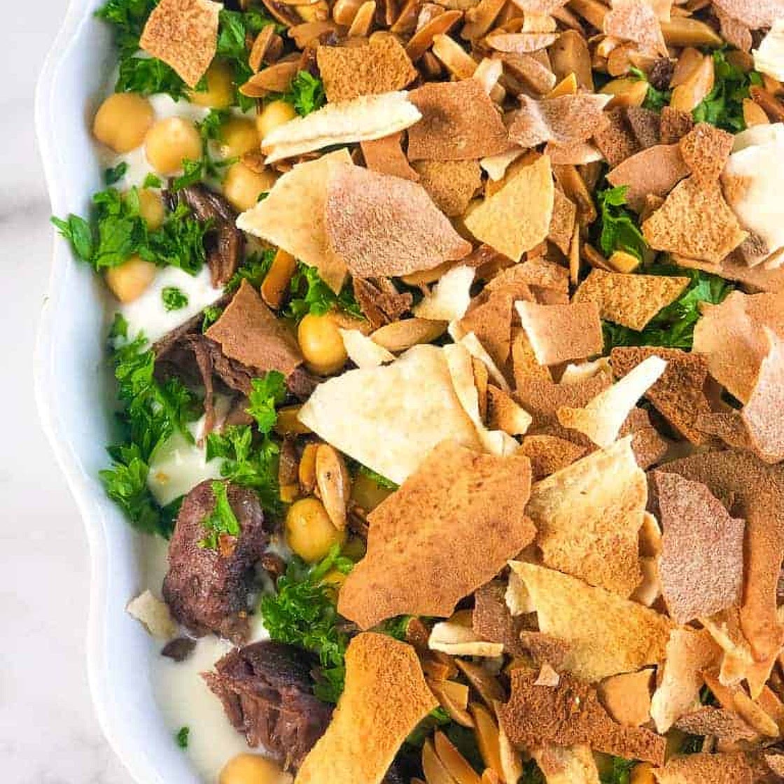 Beef Shank Layered Fateh