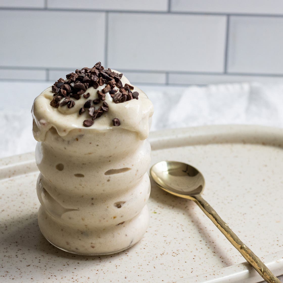 Salted Caramel Nice Cream with Dates