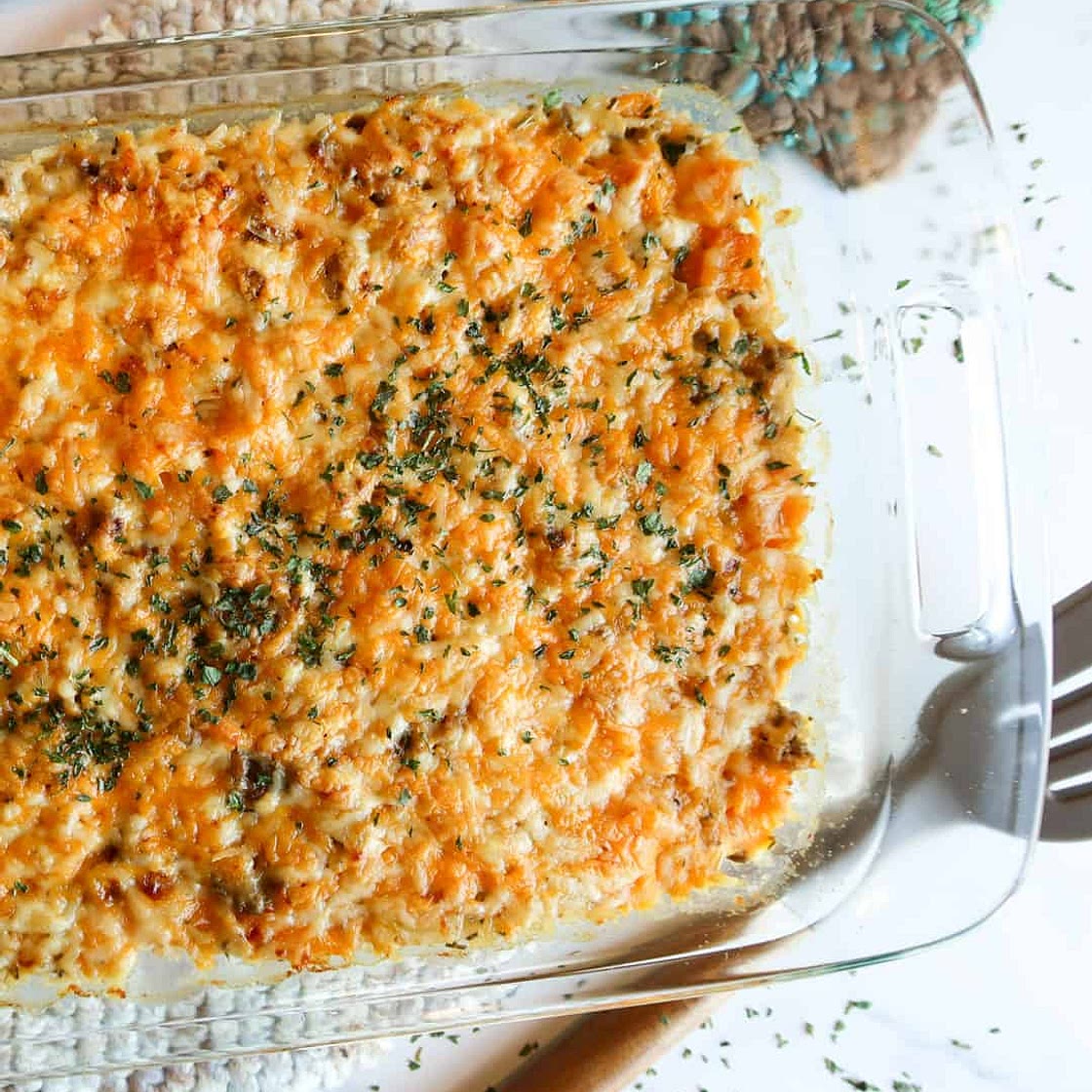 Butternut Squash Casserole With Ground Beef & Rice