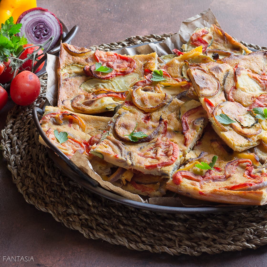 SCHIACCIATA ORTOLANA CON FARINA DI CECI