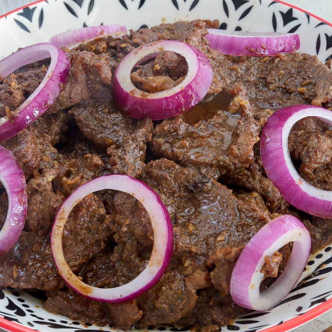Bistek Tagalog (Filipino Beef Steak)